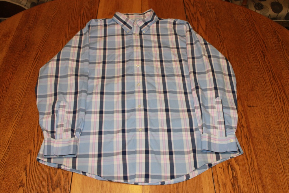Brooks Brothers Shirt Mens 2XL Regent Plaid Non Iron Supima Cotton Button Up